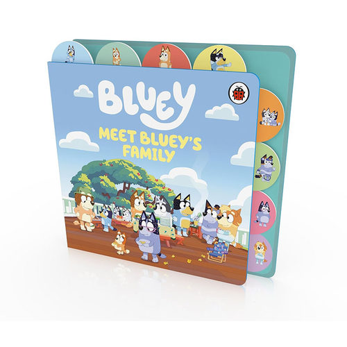 小蓝狗布鲁伊 Bluey Meet Bluey's Family 认识布鲁伊一家 标签纸板书 英文原版 儿童启蒙故事绘本