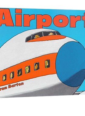 英文原版 Airport 机场 By Byron Barton 廖彩杏书单 名家推荐绘本 少儿英语亲子互动学习 交通工具