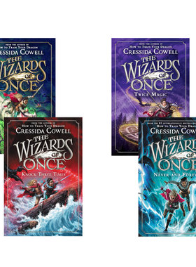 英文原版 远古魔法师1-4 The Wizards of Once 驯龙高手作者作品 Cressida Cowell 魔法奇幻冒险小说 青少年英语课外阅读