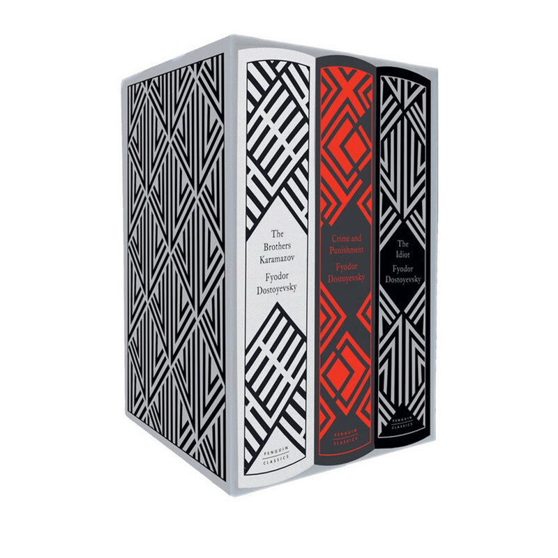 预售 企鹅布面经典系列 Fyodor Dostoyevsky Boxed Set 陀思妥耶夫斯基套装 罪与罚 白痴 卡拉马佐夫兄弟 英文原版