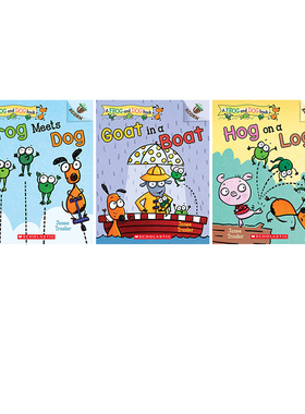 英文原版 A Frog and Dog 青蛙和狗 3册盒装  Scholastic Acorn 学乐大树姐妹篇橡树系列 桥梁章节书 英语学习书籍课外阅读读物
