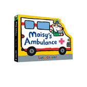 Maisy 儿童英语早教书 英文原版 Ambulance 小鼠波波交通工具造型纸板书 亲子互动绘本 Walker