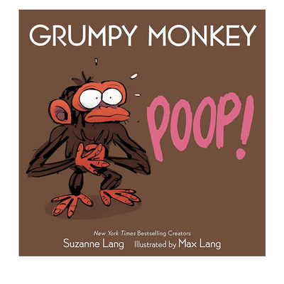 预售 英文原版 Grumpy Monkey Poop！脾气暴躁的猴子便便 纸板书 幼儿情绪管理 英语启蒙图画书 Suzanne Lang