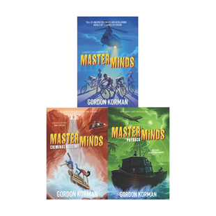 预售 英文原版 Masterminds 幕后黑手 3册 戈登·科曼 加拿大少年天才作家 儿童动作冒险小说  39条线索作者 Gordon Korman