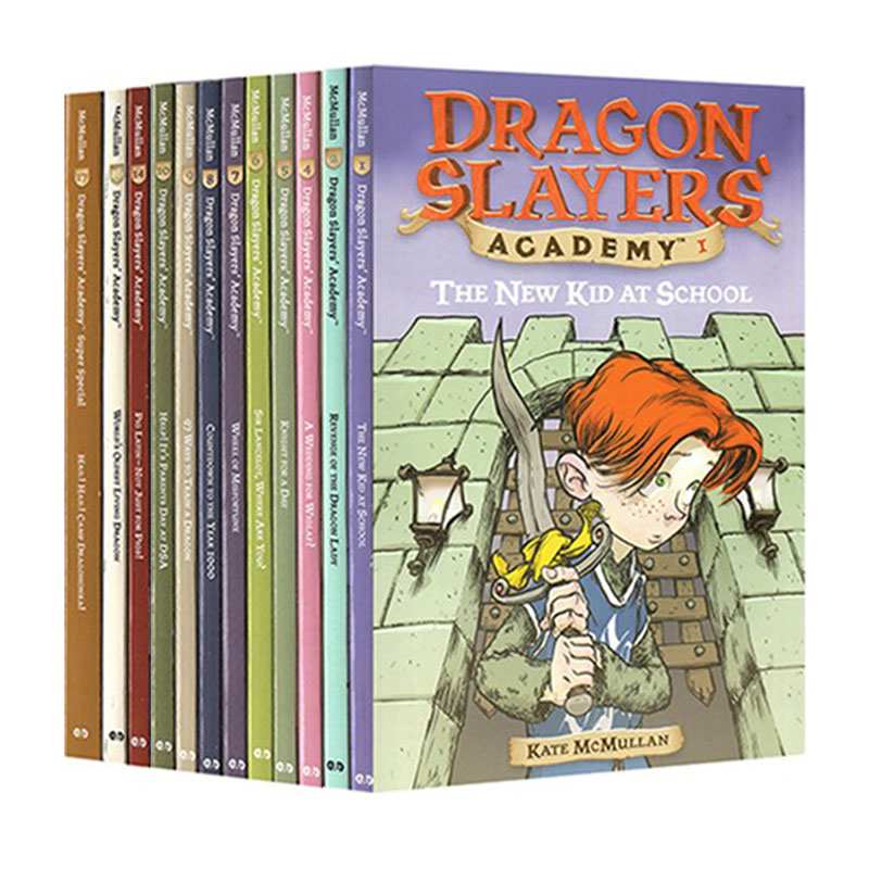英文原版 Dragon Slayers' Academy 屠龙学校 12册合售 青少年冒险题材 课外章节读物 章节桥梁书