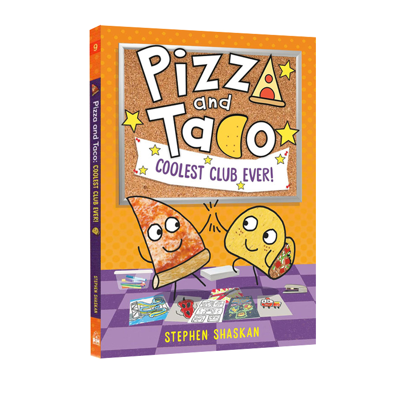 英文原版 Pizza and Taco: Coolest Club Ever!#9 披萨饼与玉米片 史上最酷的俱乐部 全彩漫画绘本图画书 图象式初级章节书