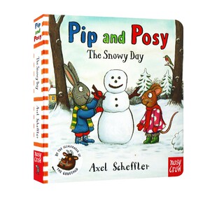 波西和皮普 下雪天 纸板书 Pip and Posy:The Snowy Day 英文原版 Axel Scheffler 儿童纸板图画故事绘本 幼儿英语启蒙