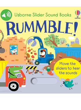 预售 英文原版 Slider Sound Books: Rummble! 轰隆隆 趣味操作发音书 纸板书 儿童启蒙认知 尤斯伯恩 Usborne