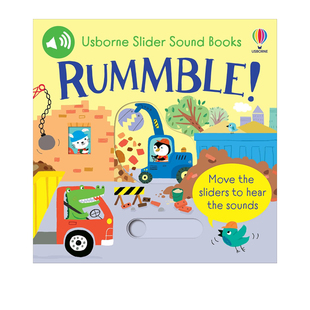 预售 英文原版 Slider Sound Books: Rummble! 轰隆隆 趣味操作发音书 纸板书 儿童启蒙认知 尤斯伯恩 Usborne
