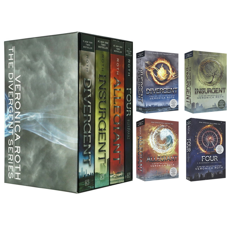 预售 英文原版 The Divergent Series 分歧者系列 4部曲全套装 纽约时报畅销书 青少年科幻小说 反叛者 忠诚者外传