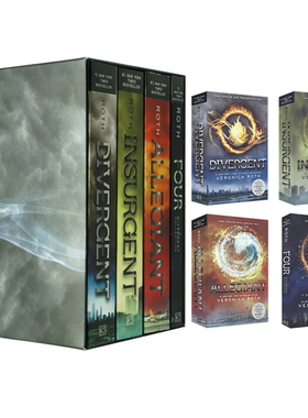 英文原版 The Divergent Series 分歧者系列 4部曲全套装 纽约时报畅销书 青少年科幻小说 反叛者 忠诚者外传
