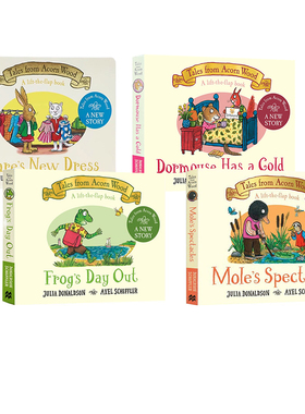 橡树林故事集 纸板翻翻书 4册 英文原版绘本 Tales from Acorn Wood 咕噜牛作者Julia Donaldson朱莉娅唐纳森儿童启蒙认知故事书