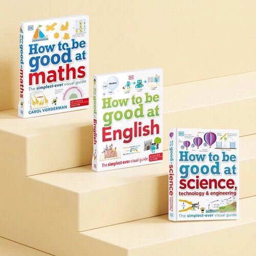 预售 DK百科系列 图解英语 How to be Good at English/Maths/Science 3册 DK儿童STEM创新思维培养读物 精装课外辅导读物