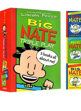 预售 Big Nate 我们班有个捣蛋王系列3册 大内特冒险记英文原版青少年课外阅读 儿童爆笑漫画章节书