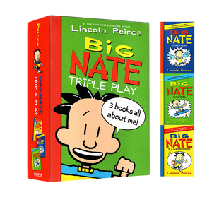 Big 青少年课外阅读 Nate 大内特冒险记英文原版 儿童爆笑漫画章节书 我们班有个捣蛋王系列3册 预售
