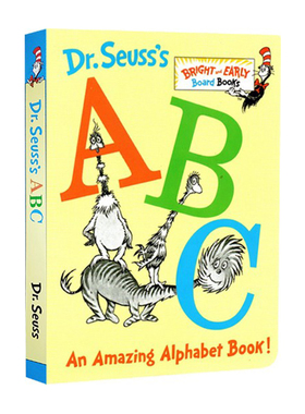 英文原版 Bright And Early Broad Book: Dr. Seuss'S Abc 字母学习纸板书 苏斯博士系列 儿童启蒙早教书
