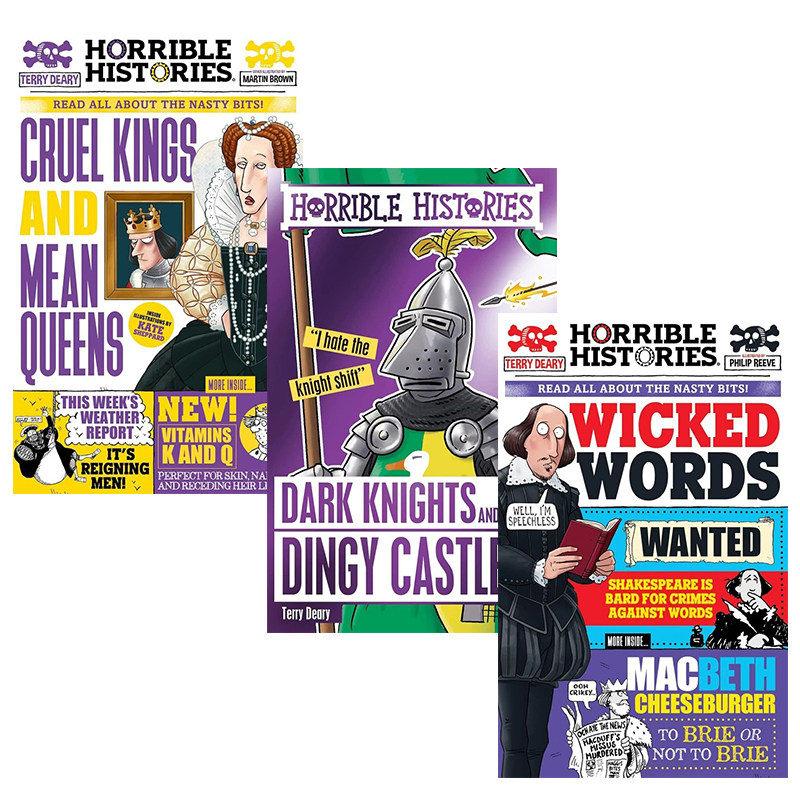 预售 英文原版 可怕的历史特辑系列 Horrible Histories Special Editions 3册 儿童桥梁章节读物 插图历史故事书