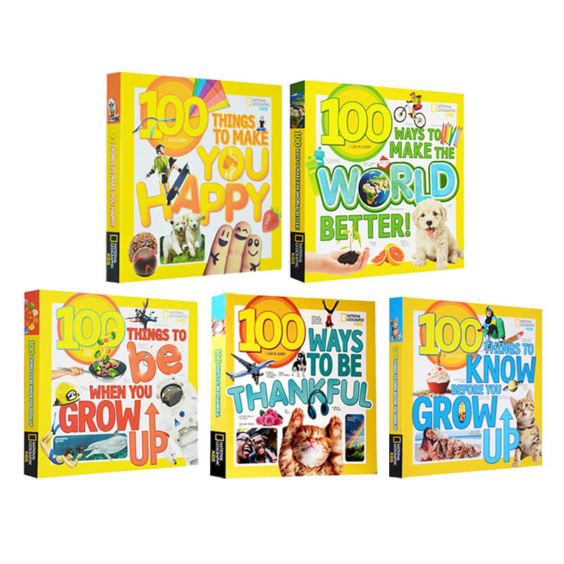英文原版 National Geographic 100 Things to 美国国家地理 成长100件事  5册合售 儿童小百科全书 英语启蒙 亲子共读
