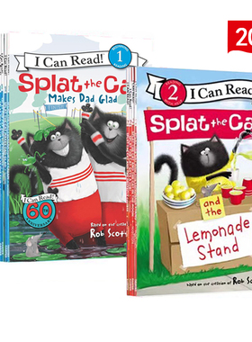 英文原版绘本 Splat the Cat 啪嗒猫系列 20册 4-8岁 i can read 1阶 幼儿园课外童书 icanread英语绘本 赠音频