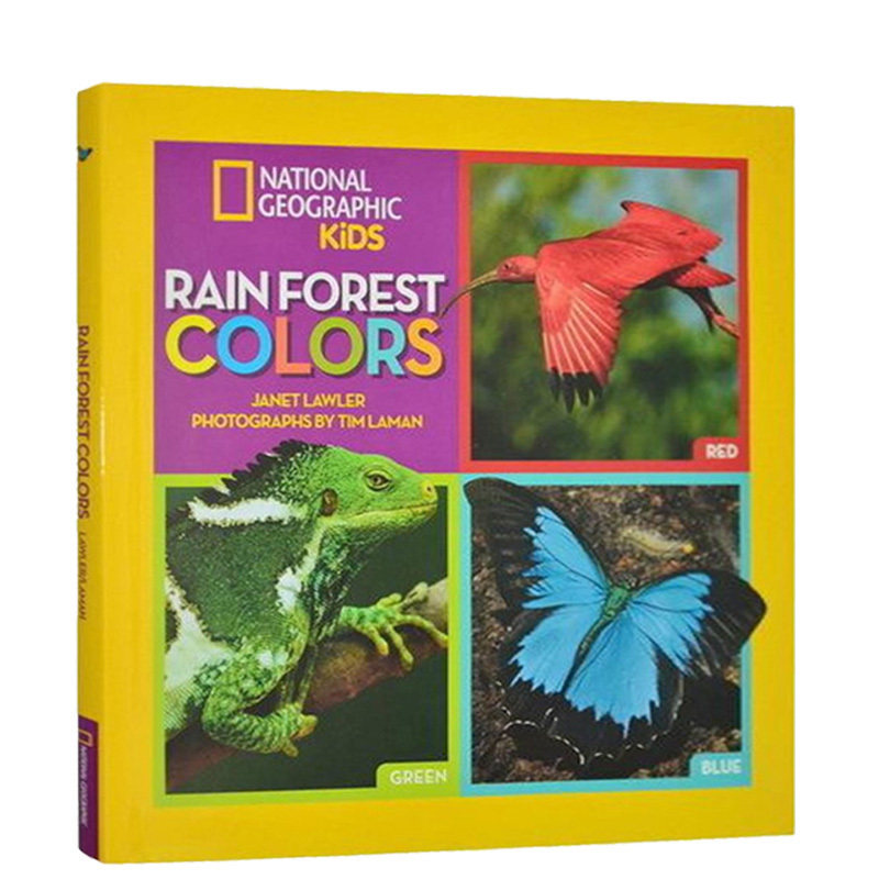 英文原版 National Geographic Kids Rain Forest Colors 美国国家地理 热带雨林动物的颜色 精装 儿童百科书