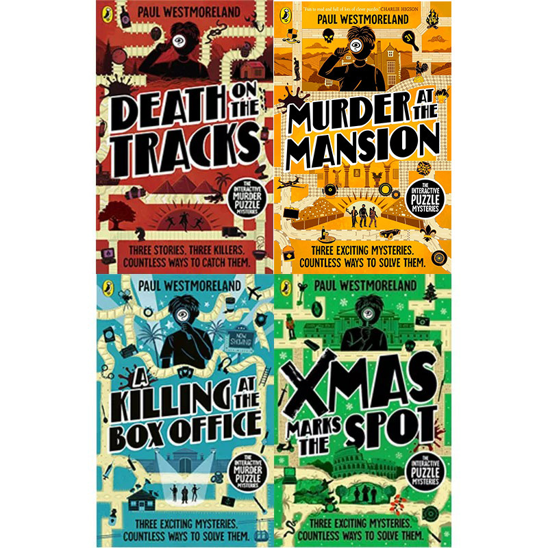 预售 英文原版 互动谋杀解谜之谜系列 4册 The Interactive Murder Puzzle Mysteries 儿童趣味章节桥梁故事书