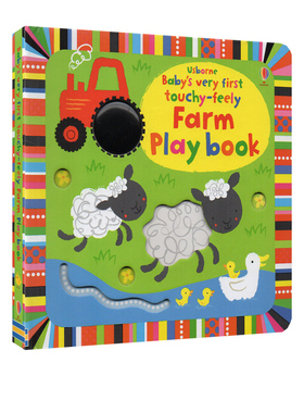 英文原版 Usborne Baby's very first touchy-feely Farm Play book 宝宝的首本农场触摸翻翻书 尤斯伯恩 启蒙洞洞纸板书 亲子共读