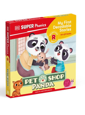 英文原版 DK Super Phonics My First Decodable Stories Pet Shop Panda DK 自然拼读8册礼盒装 幼儿英语启蒙