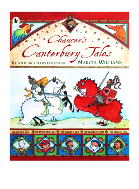 图话经典 坎特伯雷故事集 英文原版 Chaucer's Canterbury Tales  玛西娅·威廉姆斯名著改编系列 漫画绘本图画书 点灯人 Walker