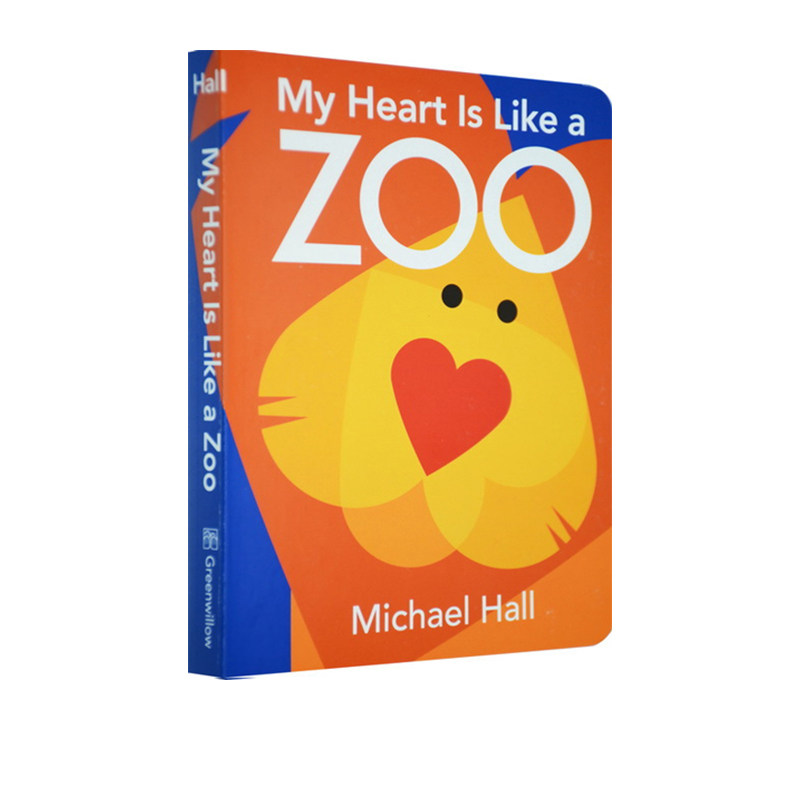 英文原版 my heart is like a zoo 我的心像动物园 形状颜色认知纸板
