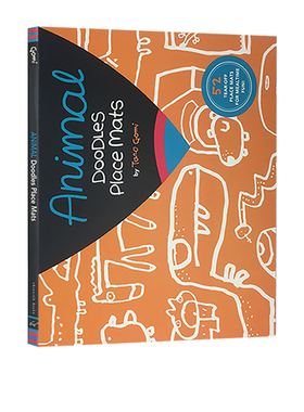 英文原版 Animal Doodles Place Mats 五味太郎 Taro Gomi 儿童艺术启蒙涂鸦创意活动书