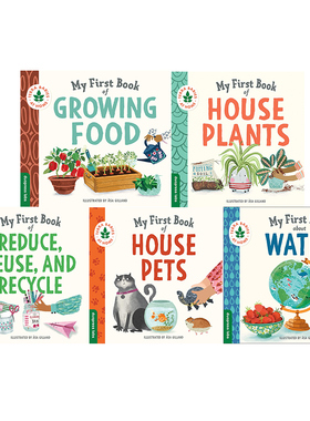 英文原版 Terra Babies at Home My First Book 纸板书 5册 图片式词典 植物知识科普读物 儿童认知启蒙绘本