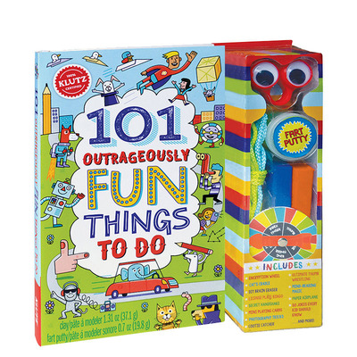 英文原版 KLUTZ 101 Outrageously Fun Things to Do 101件很有趣的事要做 创意手工DIY 动手能力 边玩边学