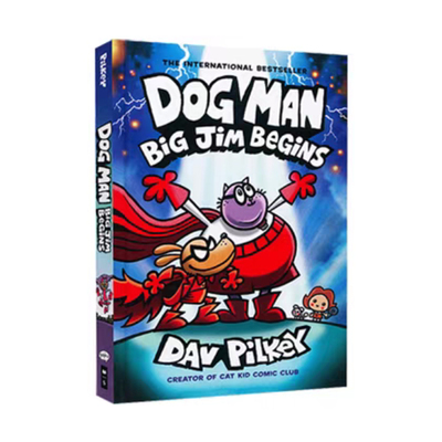 英文原版 Dog Man 13 神探狗狗的冒险 Big Jim Begins 精装 学乐出版 内裤超人作者 Dav Pilkey 漫画书全彩桥梁章节书