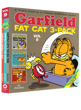 预售 加菲猫漫画三合一 合订本9 Garfield Fat Cat 3 Pack 9 英文原版 经典趣味幽默漫画 儿童课外阅读图画故事书 Jim Davis