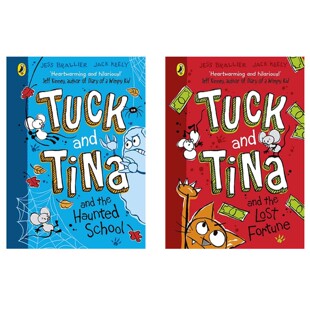 预售 英文原版 Tuck and Tina and the Haunted School/ Lost Fortune 两个搞怪小伙伴  趣味插画冒险故事书