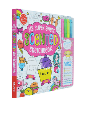 英文原版 Klutz系列 My Super Sweet Scented Sketchbook 螺旋装帧 涂鸦创意技巧 趣味儿童手工绘画书
