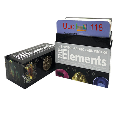 英文原版 The Photographic Card Deck Of The Elements 礼盒装 126张闪卡卡片 118个化学元素学习 元素周期表 Theodore Gray