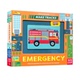 Emergency 消防车 机关书 英文原版 低幼儿童纸板书 Tracks 含可滑动计数器 亲子互动游戏书 Make Nosy Crow