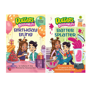 英文原版 Dollars to Doughnuts 美元到甜甜圈系列 2册合售 理财概念 少儿初级章节书桥梁读物