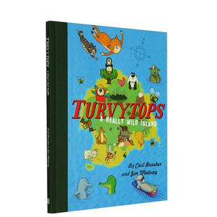 英文原版 Turvytops  A Really Wild Island 艺术插画系