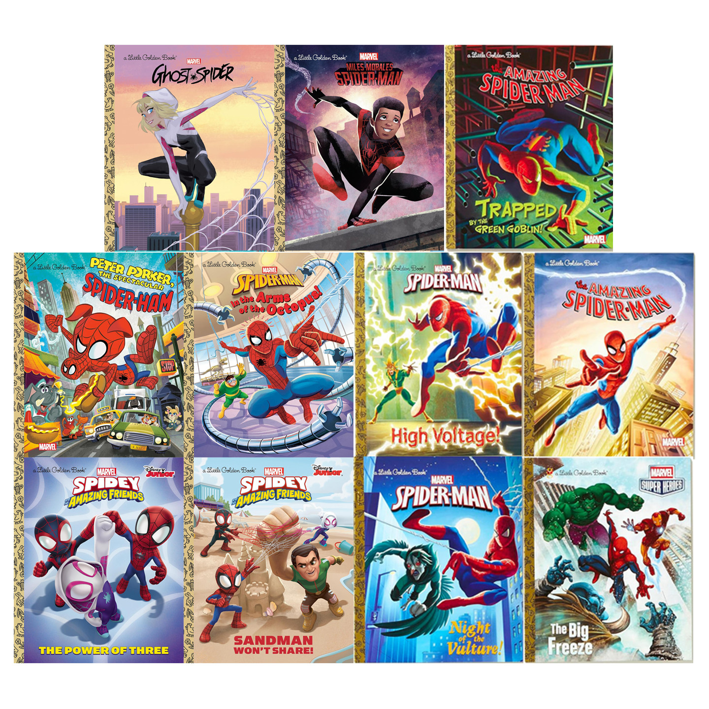 英文原版  漫威 蜘蛛侠 小金书 11册合售 Spider-Man Little Golden Book