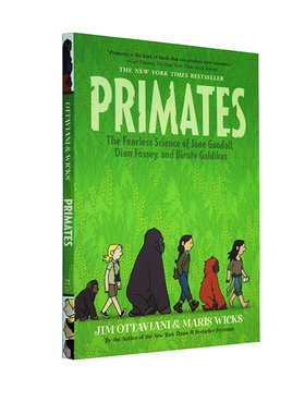 英文原版 Primates The Fearless Science 探索灵长动物 少儿科学科普读物 全彩版漫画绘本图画书 Jim Ottaviani