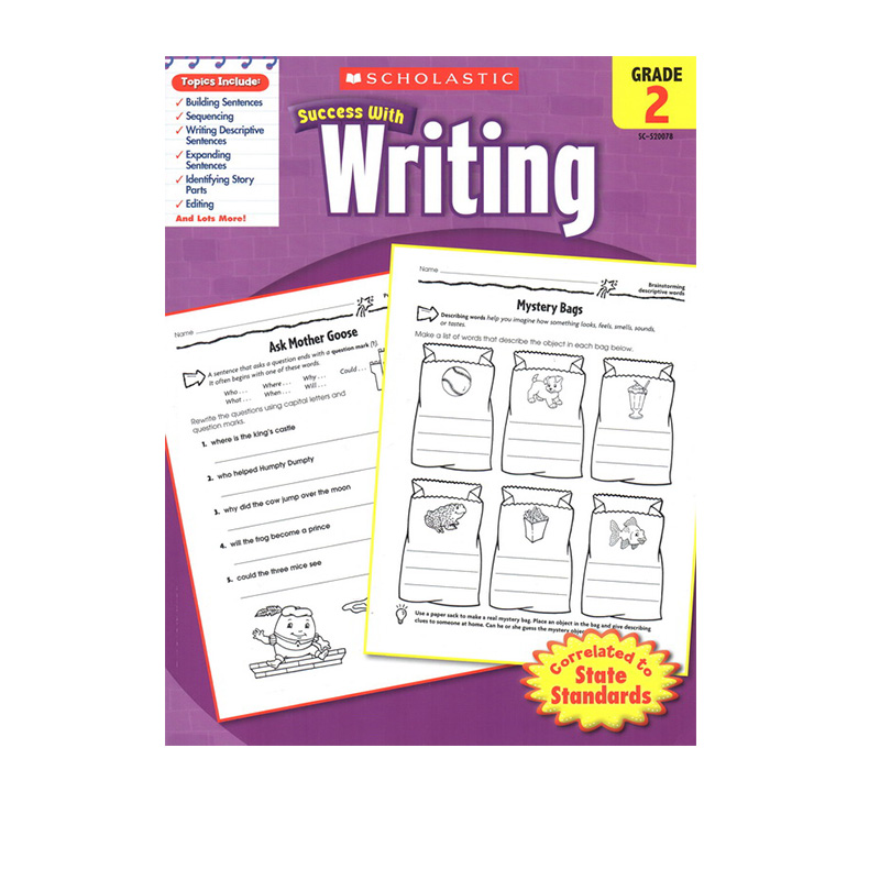 学乐成功系列 Scholastic Success With Writing Grade 2 二年级 写作练习 小学生家庭练习册