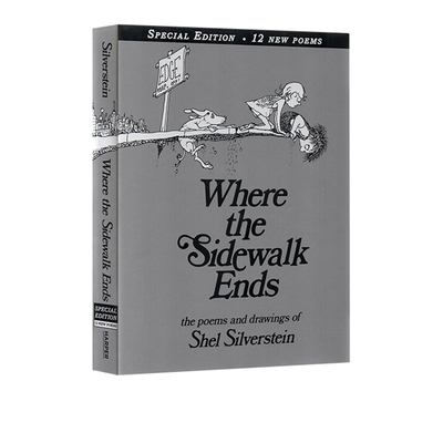 预售 英文原版 Where the Sidewalk Ends 人行道的尽头 精装特别版附12首诗 谢尔希尔弗斯坦 Shel Silverstein 儿童诗词诗歌绘本
