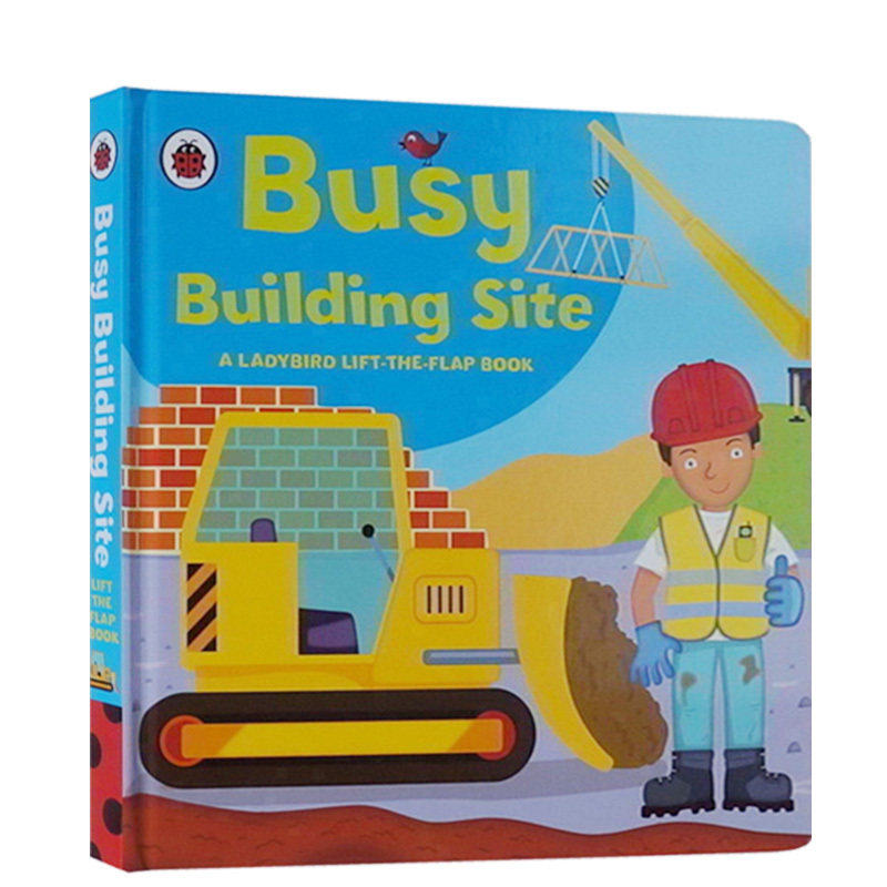 预售 英文原版 Ladybird lift-the-flap book  Busy Building Site 纸板翻翻书
