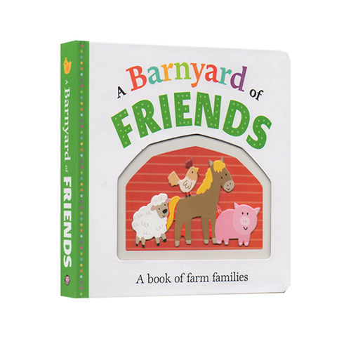 英文原版 A Barnyard of Friends 纸板触摸书 低幼启蒙阅读 农场动物认知 亲子互动绘本 Roger Priddy