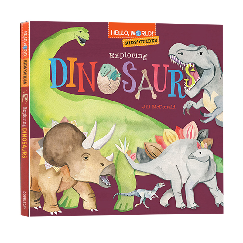 英文原版 Hello World Kids' Guides:Exploring Dinosaurs 你好科学手册 精装 探索恐龙 英文原版 少儿科普百科绘本图画书 书籍/杂志/报纸 儿童读物原版书 原图主图