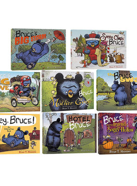预售 英文原版绘本 Mother Bruce 鹅妈妈布鲁斯 8册精装 儿童幽默故事图画书