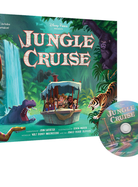 英文原版 Disney Parks Presents Jungle Cruise 精装附CD 丛林之旅  迪士尼电影绘本有声读物 儿童图画故事书