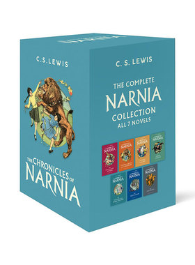预售 纳尼亚传奇盒装套装1-7 彩虹封面平装 The Chronicles of Narnia Box Set 英文原版 C S Lewis 奇幻冒险小说 经典文学